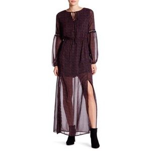 {Romeo & Juliet Couture} Sheer Floral Maxi Dress